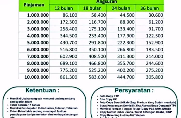 Berapa plafon KUR yang bisa didapatkan untuk pemula?