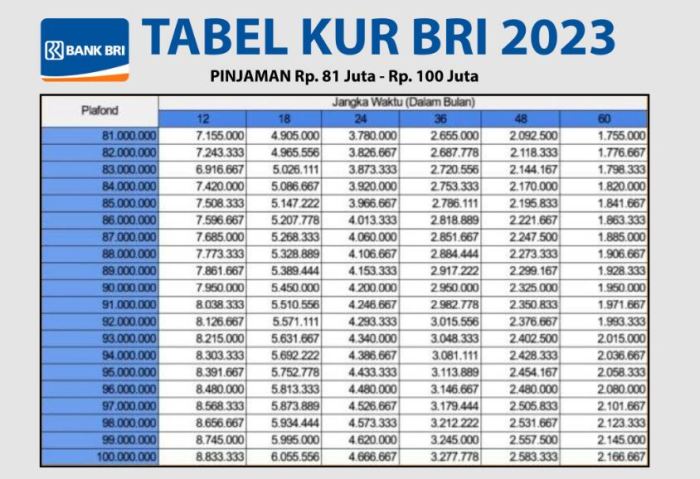 Batas Maksimal Pinjaman KUR BRI 2025