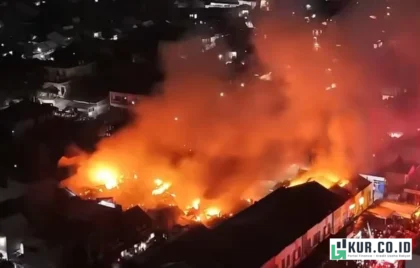 kebakaran gudang tekstil cipadu