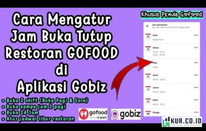 cara mengatur jam buka gofood