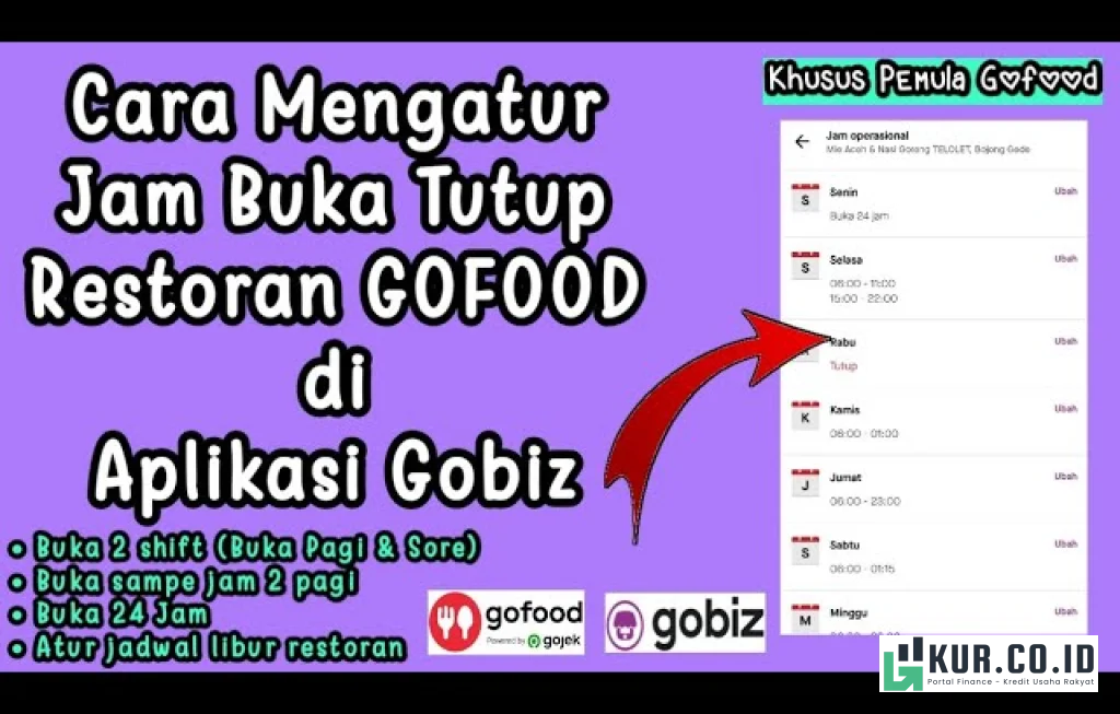 cara mengatur jam buka gofood